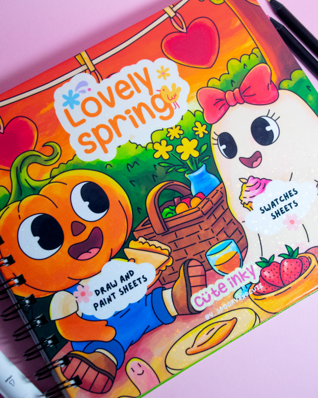 Lovely spring coloring book