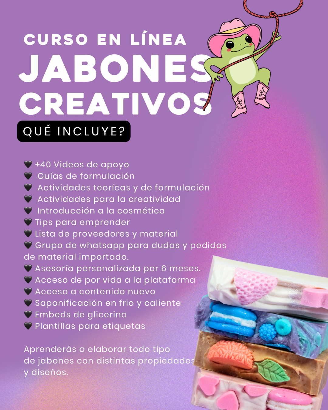 Curso de jabones artesanales creativos